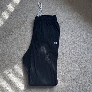 Champion Black Jogger Sweatpants with White Drawcord